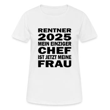 Retirement Pensioner Pension Sole My Wife - Women's Breathable T-Shirt - white - Front - AI Model Female 172 dark (172cm)