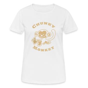 Artistic Chunky Monkey Inflatable Design - Women's Breathable T-Shirt - white - Front - AI Model Female 172 dark (172cm)