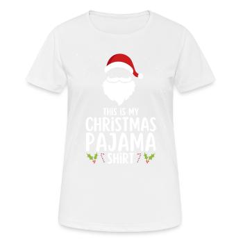 Pyjama de Noël Pyjama Chemise de nuit - T-shirt respirant Femme - blanc - Devant - AI Model Female 172 dark (172cm)