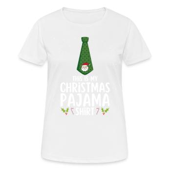 Pyjama de Noël Pyjama Chemise de nuit - T-shirt respirant Femme - blanc - Devant - AI Model Female 172 dark (172cm)