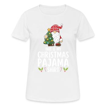 Pyjama de Noël Pyjama Chemise de nuit - T-shirt respirant Femme - blanc - Devant - AI Model Female 172 dark (172cm)