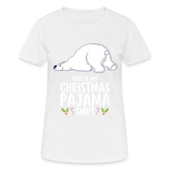 Pyjama de Noël Pyjama Chemise de nuit - T-shirt respirant Femme - blanc - Devant - AI Model Female 172 dark (172cm)