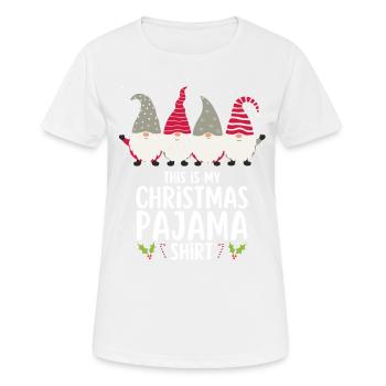 Pyjama de Noël Pyjama Chemise de nuit - T-shirt respirant Femme - blanc - Devant - AI Model Female 172 dark (172cm)
