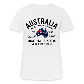 Australische Rugby-Mannschaft - Frauen T-Shirt atmungsaktiv - Weiß - Vorne - AI Model Female 172 dark (172cm)
