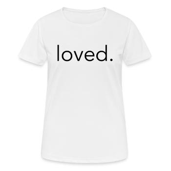 Loved Liebe Valentinstag - Frauen T-Shirt atmungsaktiv - Weiß - Vorne - AI Model Female 172 dark (172cm)