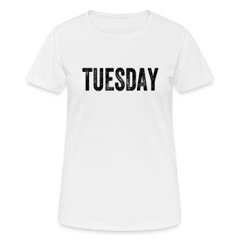 Mardi en semaine - T-shirt respirant Femme - blanc - Devant - AI Model Female 172 dark (172cm)