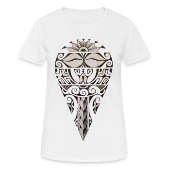 Tatoo Design "ElFa" - Frauen T-Shirt atmungsaktiv - Weiß - Vorne - AI Model Female 172 dark (172cm)