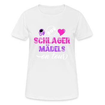 Schlager Mädels on tour - Frauen T-Shirt atmungsaktiv - Weiß - Vorne - AI Model Female 172 dark (172cm)