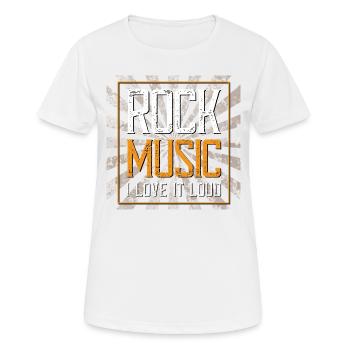 Rock - T-shirt respirant Femme - blanc - Devant - AI Model Female 172 dark (172cm)