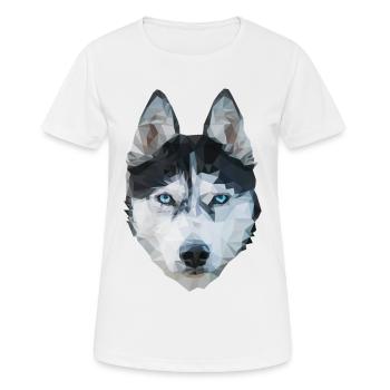 husky - T-shirt respirant Femme - blanc - Devant - AI Model Female 172 dark (172cm)