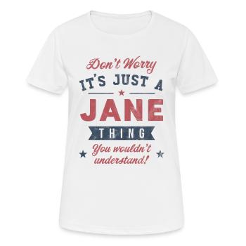Its a Jane thing - Women's Breathable T-Shirt - white - Front - AI Model Female 172 dark (172cm)