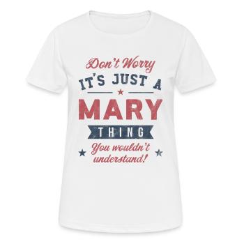 Its a Mary thing - Women's Breathable T-Shirt - white - Front - AI Model Female 172 dark (172cm)