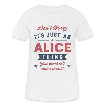 Its an Alice thing - Women's Breathable T-Shirt - white - Front - AI Model Female 172 dark (172cm)