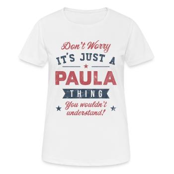 Its a Paula thing - Women's Breathable T-Shirt - white - Front - AI Model Female 172 dark (172cm)