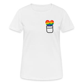 LGBT Lesbiennes et Gay Gay Pride - T-shirt respirant Femme - blanc - Devant - AI Model Female 172 dark (172cm)