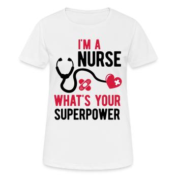 Infirmière je suis infirmière - T-shirt respirant Femme - blanc - Devant - AI Model Female 172 dark (172cm)