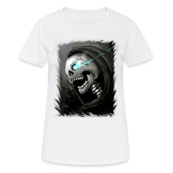 Totenkopf Halloween Tot Grim Reaper Grim Reaper - Women's Breathable T-Shirt - white - Front - AI Model Female 172 dark (172cm)