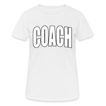 Entraîneur, entraîneur, conception de sport d'équipe, cadeau - T-shirt respirant Femme - blanc - Devant - AI Model Female 172 dark (172cm)