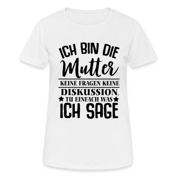 Mother kids obey Mother's Day funny gift - Women's Breathable T-Shirt - white - Front - AI Model Female 172 dark (172cm)