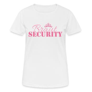 Braut Security Junggesellinnen-Abschied - Frauen T-Shirt atmungsaktiv - Weiß - Vorne - AI Model Female 172 dark (172cm)