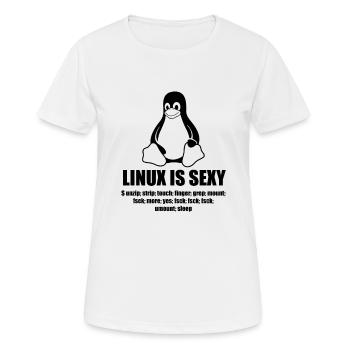 Linux Root SUDO Unix Shell Sexy funny gift - Women's Breathable T-Shirt - white - Front - AI Model Female 172 dark (172cm)