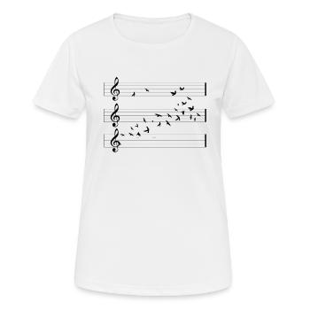 Music Orchestra Birds Conductor Choir Free Gift - Women's Breathable T-Shirt - white - Front - AI Model Female 172 dark (172cm)
