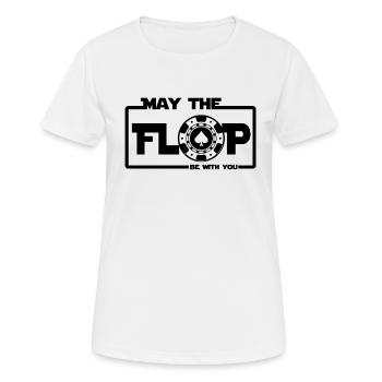 Cadeaux Jeton Casino Poker Bluff Flop - T-shirt respirant Femme - blanc - Devant - AI Model Female 172 dark (172cm)