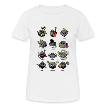 Gamer Dice Dungeon RPG Tabletop Funny Gifts - Women's Breathable T-Shirt - white - Front - AI Model Female 172 dark (172cm)