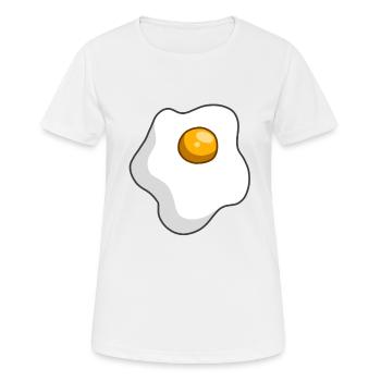 Spiegelei - Frauen T-Shirt atmungsaktiv - Weiß - Vorne - AI Model Female 172 dark (172cm)