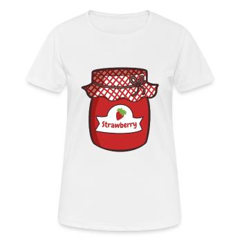 Erdbeermarmelade - Frauen T-Shirt atmungsaktiv - Weiß - Vorne - AI Model Female 172 dark (172cm)