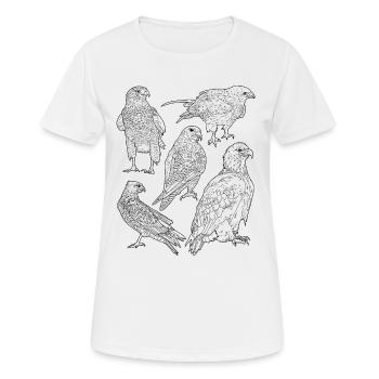 Raubvögel, Greifvögel - Frauen T-Shirt atmungsaktiv - Weiß - Vorne - AI Model Female 172 dark (172cm)
