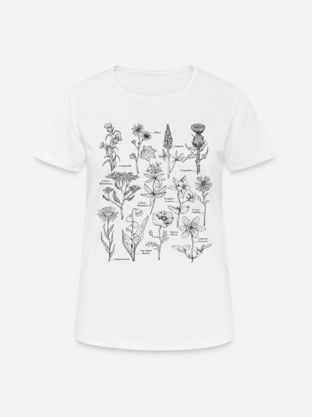 Flores flores silvestres flores silvestres - Dame T-shirt svedtransporterende - hvid