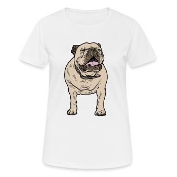 Bouledogue - T-shirt respirant Femme - blanc - Devant - AI Model Female 172 dark (172cm)