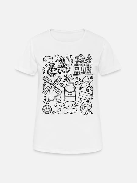 Holland Niederlande Amsterdam - Frauen T-Shirt atmungsaktiv - Weiß