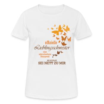 Lieblingsschwester - Schwester fürs Leben - Frauen T-Shirt atmungsaktiv - Weiß - Vorne - AI Model Female 172 dark (172cm)