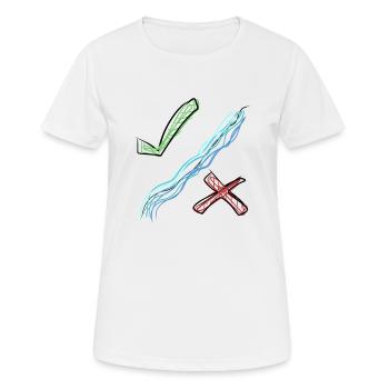 True False - Women's Breathable T-Shirt - white - Front - AI Model Female 172 dark (172cm)