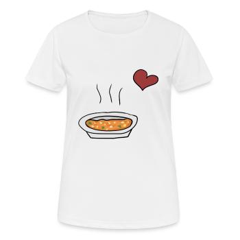 Soupe alimentaire - T-shirt respirant Femme - blanc - Devant - AI Model Female 172 dark (172cm)