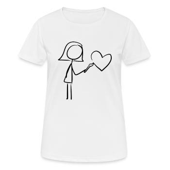 Artist drawing - Women's Breathable T-Shirt - white - Front - AI Model Female 172 dark (172cm)