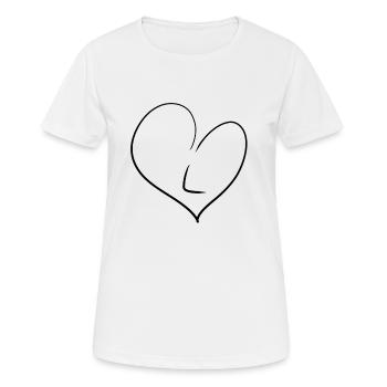 Heart Letter - Women's Breathable T-Shirt - white - Front - AI Model Female 172 dark (172cm)
