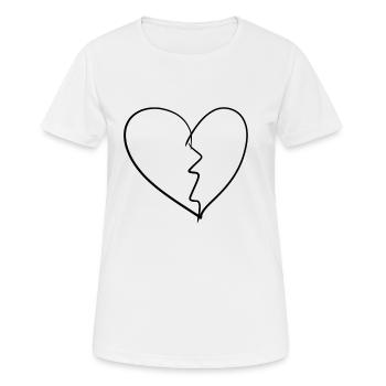 Herz gebrochen - Frauen T-Shirt atmungsaktiv - Weiß - Vorne - AI Model Female 172 dark (172cm)