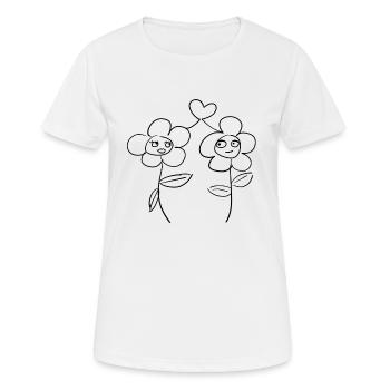 Blume Blumen - Frauen T-Shirt atmungsaktiv - Weiß - Vorne - AI Model Female 172 dark (172cm)