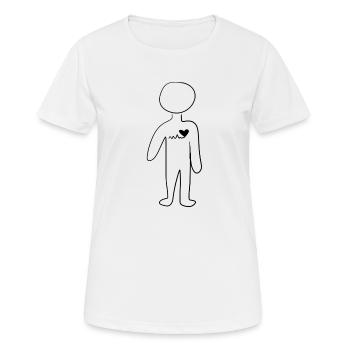 Santé Corps - T-shirt respirant Femme - blanc - Devant - AI Model Female 172 dark (172cm)