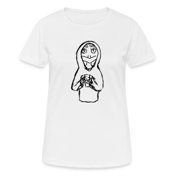Manga Drawing - Women's Breathable T-Shirt - white - Front - AI Model Female 172 dark (172cm)