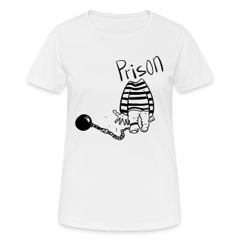 Gefängniss täter - Frauen T-Shirt atmungsaktiv - Weiß - Vorne - AI Model Female 172 dark (172cm)