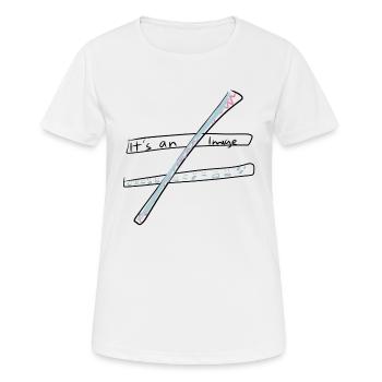 Calcul d’équation - T-shirt respirant Femme - blanc - Devant - AI Model Female 172 dark (172cm)
