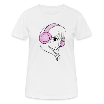 manga sound - Women's Breathable T-Shirt - white - Front - AI Model Female 172 dark (172cm)