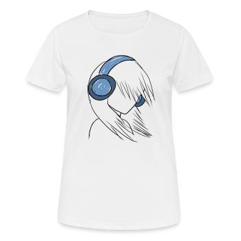 son manga - T-shirt respirant Femme - blanc - Devant - AI Model Female 172 dark (172cm)