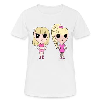 amis d’amitié - T-shirt respirant Femme - blanc - Devant - AI Model Female 172 dark (172cm)