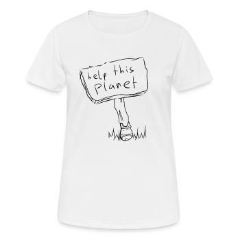changement climatique - T-shirt respirant Femme - blanc - Devant - AI Model Female 172 dark (172cm)