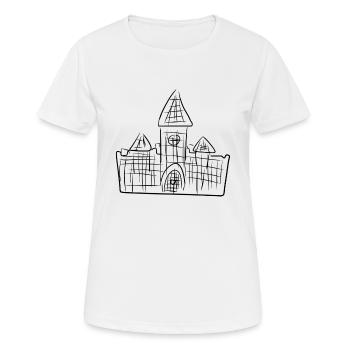castle walls - Women's Breathable T-Shirt - white - Front - AI Model Female 172 dark (172cm)
